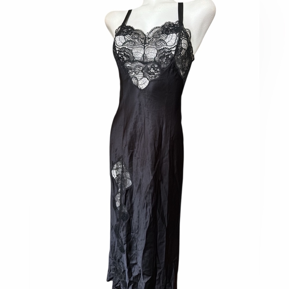 Neiman Marcus Black Lace Chemise